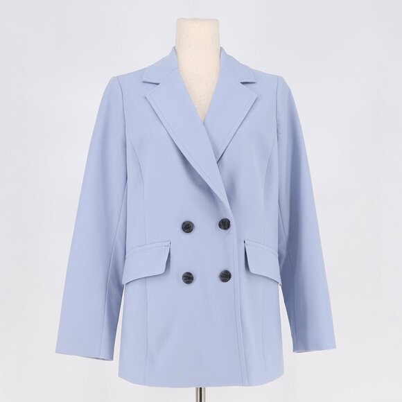 TALBOTS Bella Double-breasted Blazer in Lilac Blue Size 6 - Picture 3 of 9